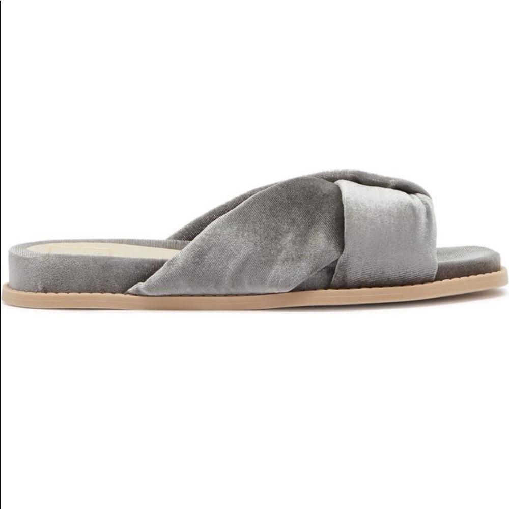 NWT Dolce Vita Golda Knotted Velvet Slipper (Seamoss).Be Summer ready with this. - Picture 3 of 9
